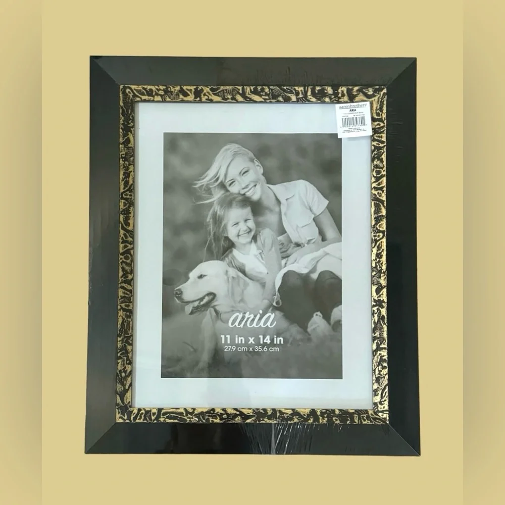 Aria Frame by Aaron Brothers - Golden Leaf Black (11” x 14”)